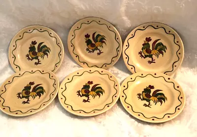 6 Metlox Poppytrail Provincial Rooster Bread And Butter Plates • $18