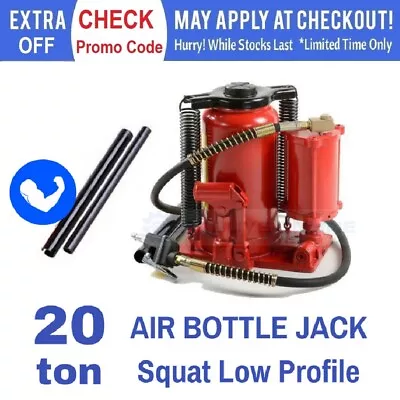 Bottle Jack Squat Air Hydraulic 20 Ton Low Profile 210-390 Mm Car Truck Lift • $143