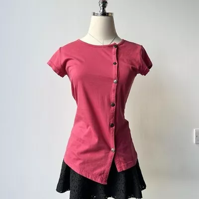 Vintage Y2k Deadstock Hooch Asymmetrical Top With Buttons UK 10 • £25