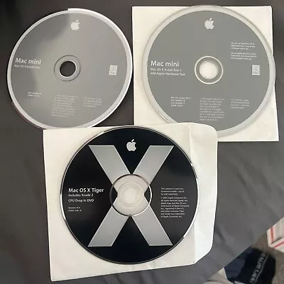 Apple Mac OS X Tiger Version 10.4 Operating System Intall DVD Disc Mac Mini Lot • $34.99