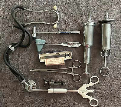 Vintage Medical Instrument Lot - Stethoscope - Plus Many Extras - See Pictures • $26