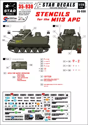 Star Decals 1/35  Stencils For The M113 APC 35930 X • $9.80