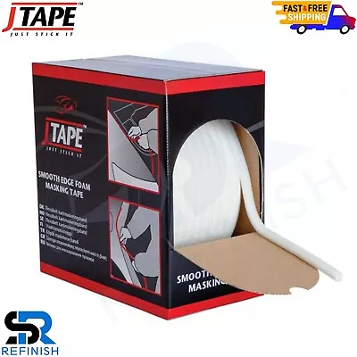 J Tape Masking Tape Smooth Soft Edge Foam 13mm X 50m J Tape Car Paint Spraying • £17.99