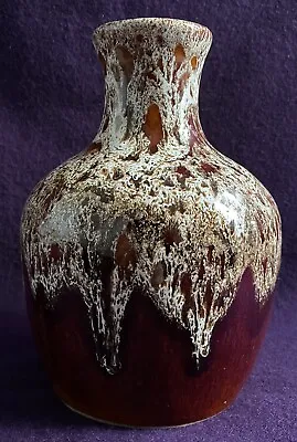 Honeycomb Glazed Vase Vintage Unusual Shape • £15