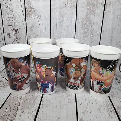 McDonalds 1992 USA Dream Teams Cups Lot 6 Pippen Barkley Ewing Bird Vintage • $24.99