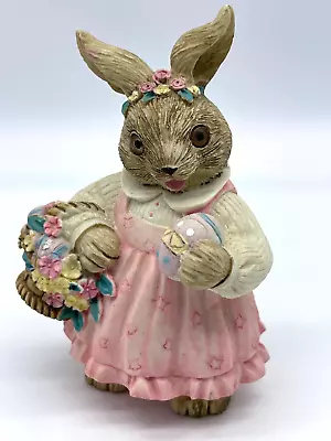 Mervyn's Rabbit Girl Woman Bunny Easter Resin Figurine Vintage 1992 • $10.95