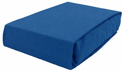£5 • Buy Terry Towelling Fitted Sheet 90x40 Nursery Baby Crib/Cradle Frotte Dark Blue