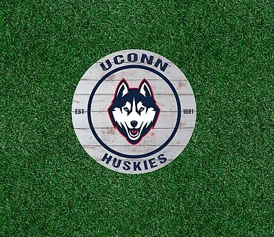 UConn Circle Waterproof Vinyl Sticker Decal - Univ Of Connecticut - 4 Inches • $5
