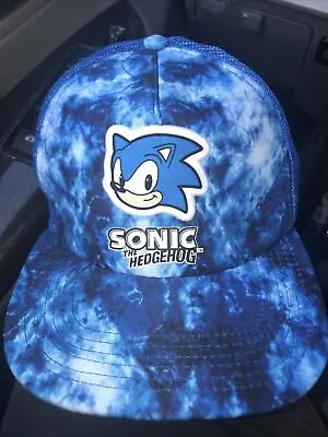 SONIC The Hedgehog Cap Hat KIDS Child Blue Adjustable SNAPBACK Baseball SEGA • $12.99