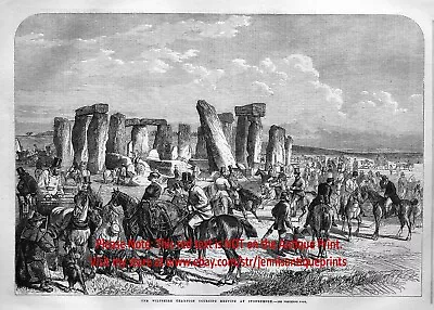 Dog Greyhound Champion Coursing STONEHENGE England 1860s Antique Print & Article • £96.47