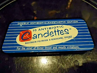 Vintage Medicine Tin Slide Box / Pfizer Laboratories / Antibiotic Candettes  • $12