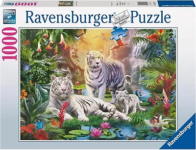 NEW SEALED Ravensburger 19947 White Tiger Family 1000 Pc Jigsaw Puzzle US SELLER • $34.95