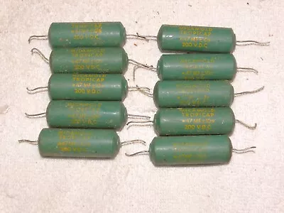 10 - Vintage  MicaMold  Tropicap Capacitor Pulls .47 Mfd  200vdc  #1 • $15