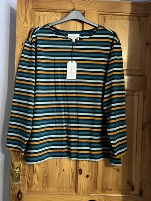 £16.99 • Buy BNWT Seasalt Sailor Shirt Top T Shirt Size 26 28 26/28 Tri Mini Cornish Dark Lak