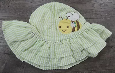 Baby Girl Gymboree 3-6 Month Green Check Lemon Bumblebee Hat • $19.99