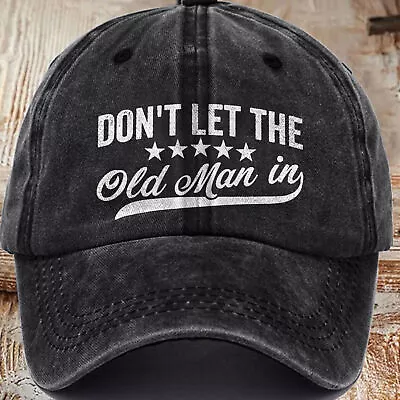 Don't Let The Old Man In Vintage American Flag Hat Low Profile Caps Baseball Cap • $5.95