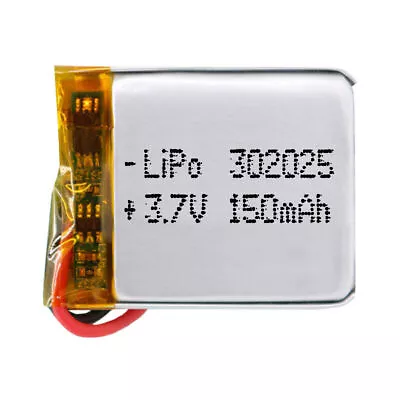 BATTERY 302025 LiPo 3.7V 150mAh 1S For Laptop Phone Video Mp3 Mp4 Led Light • £7.49