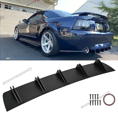 For Ford Mustang GT Rear Diffuser 10 Shark Fins Bumper Lip Splitter Spoiler Kit • $39.95