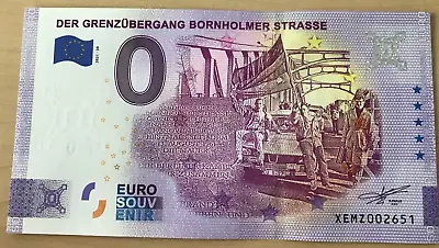 £5.37 • Buy 0 Euro Note, The Border Crossing Bornholmer Strasse, XEMZ 2021-30