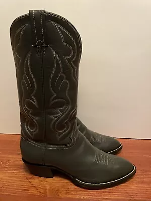 Hondo Boots Mens Cowboy Western Boots Gray Genuine Bullhide Leather Size 9.5D🔥 • $45