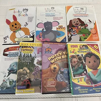 $8.99 • Buy Baby Einstein, Little People, Baby Genius, Potty Time Bear, Flo The Fly DVD Lot