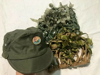 Peak Cap  Cover Jungle Ops VC  Viet Cong Hat   A Star Pin   • $49