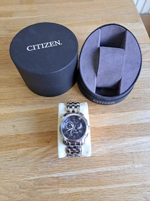£45 • Buy Citizen Eco-Drive E870 Chronograph Stainless Steel Silver Men's Wrist Watch