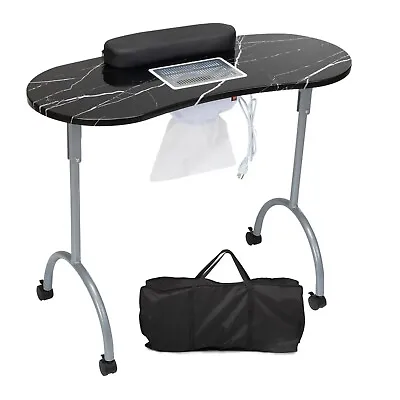 Foldable Manicure Table Nail Table Desk With Electric Dust Collector Portable • $95.99