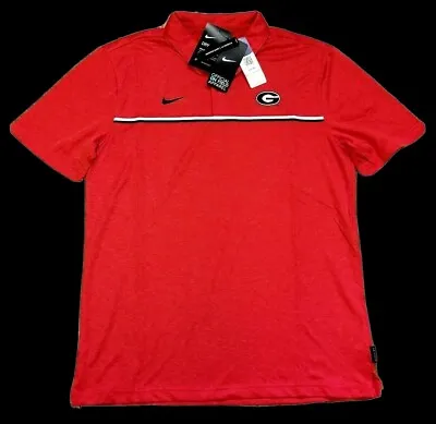 $54.99 • Buy Men's Nike Georgia Bulldogs Football Coach's Polo Red Size Medium CN7844-657