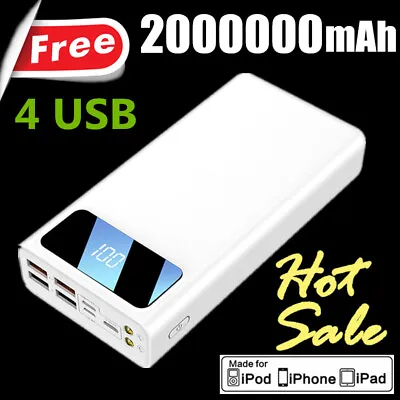 $28.99 • Buy 2000000mAh Power Bank 4 USB Fast Charger Battery Pack For Mobile Phone 2023 New