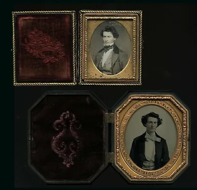 Daguerreotype & Ambrotype Of Same Man / Union Case 1850s • $318.75