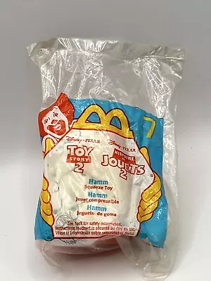 TOY STORY 2 Mcdonalds Happy Meal Toy #7 Hamm Squeeze Toy Disney Pixar 1999 • $3.60