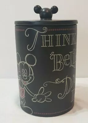 Mickey Mouse Imitation Chalk Graffitti Jar Canister Disney Hallmark Ceramic RARE • $45.99