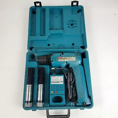 Makita Cordless Drill 6095D 9.6V W Fast Charger 2 (bad) Batteries & Case • $34.99