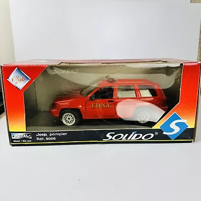 Solido 1:18 Scale Jeep Pompier Fire Diecast Model Ref:9006 • £29.95