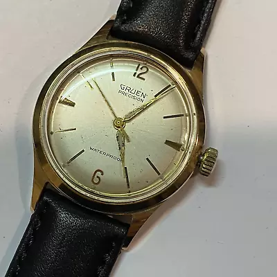 Vintage Gruen Precision Men's Watch - Caliber N510SS - 17 Jewels RUNNING • $50