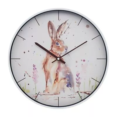 Hare Rabbit Country Life Wall Clock - 32cm - Lesser & Pavey NEW  • £21.99