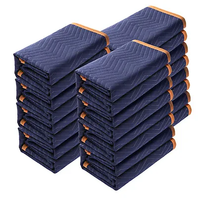 VEVOR Moving Blankets 80  X 72  (35 Lb/dz) Shipping Furniture Pads 12 Pack • $75.99