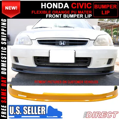A Clearance Sale! Fits 99-00 Honda Civic Mugen Style Front Lip Painted Orange PU • $129.99