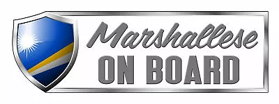 MARSHALLESE ON BOARD Sticker Decal 3x9 Inc • $5.99