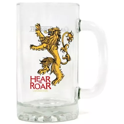 Game Of Thrones Hear Me Roar Lannister Glass Stein From Sd Toys • £16.99