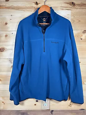 Timberland Men's Blue Half-Zip Fleece Pullover Sweatshirt With Pockets Size XL • $14.40