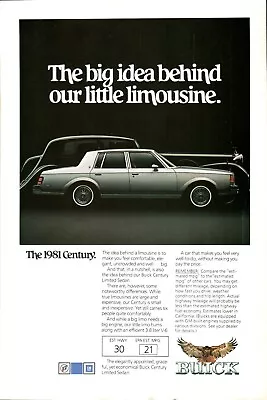 Print Ad VTG 1981 Buick Century • $11.49