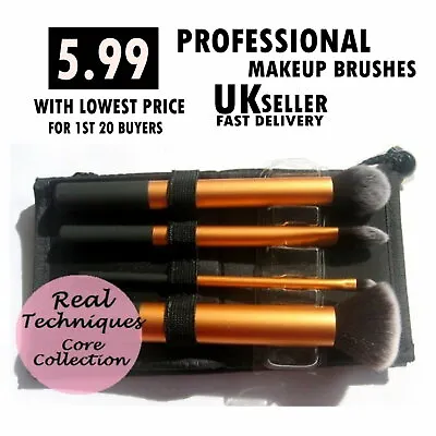 Real Techniques Make Up Brushes Core Collection/Travel Essentials/Starter 4 Sets • $24.02