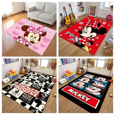 Kids 3D Mickey Mouse Carpet Rug Livingroom Bedroom Carpet Doormat Mat Decoration • £15.60