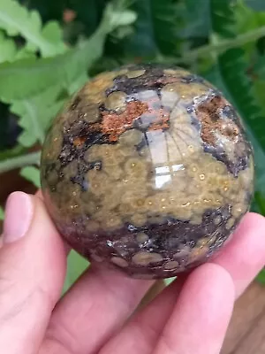 Ocean Jasper Druzy Crystal Sphere Ball Natural Healing Chakra Gemstone 6.1cm • £18