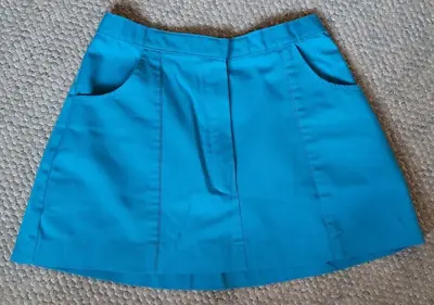 VTG Women Court Casuals Skirt Teal Size Unknown Tennis Sports U.S.A. Made Cute • $21.99