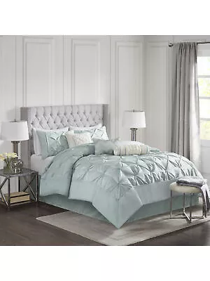 MADISON PARK Turquoise Solid Queen Comforter Set • $29.99