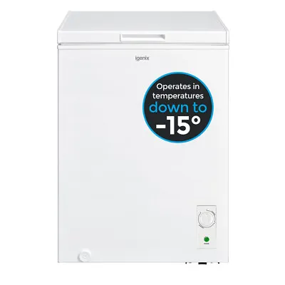 Freestanding Chest Freezer 99 Litre White Igenix IG100 • £129.99