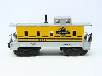 O Gauge 3-Rail Lionel 6657 D&RGW Rio Grande Offset Cupola Caboose W/ Lighting • $119.95